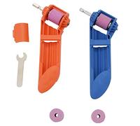 Jeenuuder 2 Set Drill Bit Sharpener Portable Diamond Drill Bit Sharpening Tool Corundum Grinding Wheel for Iron-Based Drill Bits