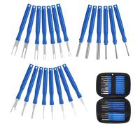 Jeenuuder 21Pcs Car Terminal Removal Tool Kit Cable Plug Remove Puller Electrical Wire Crimp Connector Pin Extractor Easy Install Blue