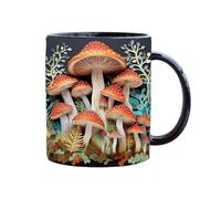 Jeenuuder 3D Magic Mushrooms Mug Ceramic Fun Space Design Mugs Offices Multi-Purpose Drink Cup for Home Office Dorm Easy to Use Well-Made A