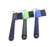 Jeenuuder 3PCS Sturdy Horse Hoof Pick Brush Horse Hoof Tool with Soft Handle Portable Hoofpick