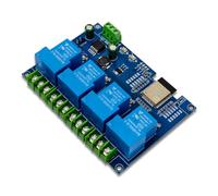 Jeenuuder 4 Channel Relay Module 30A DC7-28/5V WiFi Bluetooth Relay Module ESP32-WROOM Development Board