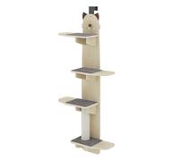 Jeenuuder 4-Levels Door Hanging Cat Climber Door for Indoor Cats Grab the Board Vertical Cat Rack Tower Plank Cat Head -1.7meters