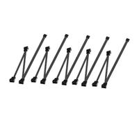 Jeenuuder 4 Pin CPU PWM Fan Cable 1 to 3 Way Splitter Black Sleeved Extension Cable Connector 3/4PWM Fan Extension Cables