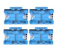 Jeenuuder 4PCS ECG 7 Step Ruler ECG 7 Step Ruler for ECG/EKG Interpretation, ECG Ruler Plastic Ruler Measuring Tool for ECG Reading
