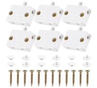 Jeenuuder 6Pcs Door Led Switch for Closet Light,Normally Closed Cabinet Electrical Lamp Switches,for Closet Pantry Cabinet White