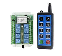 Jeenuuder 8 Channel Wireless Remote Control Switch DC 9-72V Remote Control Wireless Remote Motor Control Switch