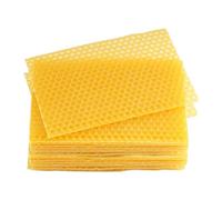 Jeenuuder Beeswax Sheets 30Pcs Beeswax Foundation Sheets Wax Foundation for Bee Frames Natural Honeycomb Sheets Beeswax Sheets