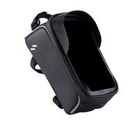 Jeenuuder Bike Front Frame Bag - Waterproof Bicycle Top Tube Cycling Phone Mount Pack with Screen Large Capacity Case