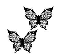 Jeenuuder Butterfly Stencil for Eyeliner, Butterfly Eyeliner Stencil, Butterfly Eye Makeup Stencil, Butterfly Stencil Works 2Pcs