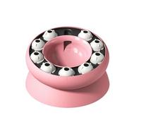 Jeenuuder Cat Slow Feeder,Cat Dog Food Bowls,Cat Puzzles Feeder Rotating Slow Feeder,Food Bowls Slow Eating Cat Feeder Easy Install -Pink