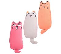 Jeenuuder Catnip Toys Pet Supplies Cute Thumb Plush Pillow Teeth Grinding Bite- Teasing Relaxation 3Piece