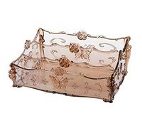 Jeenuuder Cosmetic Storage Box Brush Lipstick Holder Desk Bathroom Organizer Large Capacity Makeup Display Case Transparent Coffee