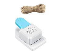 Jeenuuder Craft Tag Punch Gift Tag Paper Punch Hole Punch for Tags 1.5/2/ 2.5 Inch Craft Punch with Rope for Paper Crafting