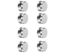 Jeenuuder Frameless Mirror Mounting Hardware Kit Mirror Holder Clips Round Shape Dual-Screw Fixing Mirror Glass Hanging Bracket