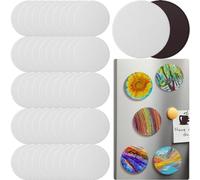 Jeenuuder Magnetic Painting Canvas Panel for Painting Magnetic Tile Art Refrigerator Storage Cabinet Art Paint Crafts DIY Kit Easy to Use