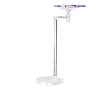 Jeenuuder Mobile Phone Holder Mount 360° Rotatable Live Broadcast Bracket Height Adjustable Desktop Smartphone Stand Holder White