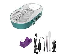 Jeenuuder Nail Dust Collector Nail Drill Machine Recharge Nail Art File Drill with LED Light Manicure Tool Green