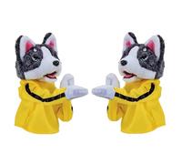 Jeenuuder New Dog Boxing Hand Puppet Toy - Feeling Family Hand,Toddler Animal Toy with Sounds and Boxing Action 2Pcs