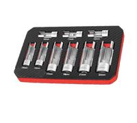 Jeenuuder Open Oil Pipe Disassembly Sleeve Slotted Oxygen Sensor Wrench Chrome Vanadium Steel Flare Nut Socket Set Fuel Injection Hexagonal Repair Tool