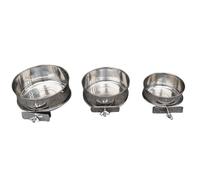 Jeenuuder Parrot Stainless Steel Food Bowl Waterproof Garden Hanging Wild Bird Feeder Bird Accessories,Single Screw 3Piece