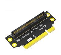 Jeenuuder PCI-E 8X 3.0 90 Degree Reverse Male to Female Riser Card for 2U Server (Installation Direction Towards CPU)