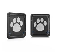 Jeenuuder Pet Door Safety Locking with Locking Magnetic Screen Dog Prints Anti Bite Cat Dogs Screen Door Pet Doorway
