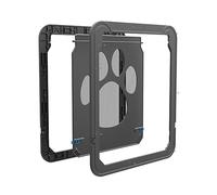 Jeenuuder Pet Screen Door Easy Install Home Lockable Outdoor Door Magnetic Self-Closing Function Sturdy Door Fit For Dog Cats 37X42cm