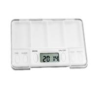 Jeenuuder Pill Dispenser Container Alarm Clock Taking Medicine Reminder Smart Personal Pill Containers Pill Box Medicine Chest