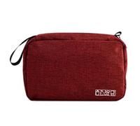 Jeenuuder Portable Cosmetic Bag Travel Toiletry Bag for Men and Women Large-Capacity Storage Bag Wash Hanging Bag(Wine Red)