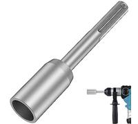 Jeenuuder SDS-Max Ground Rod Driver, 30mm Heavy Duty Steel Drill Bit Driver,for RotaryHammer Drill Grounding Rods (1.18 in)