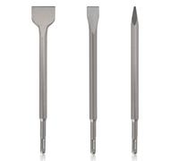 Jeenuuder SDS-Plus Chisel Set for Rotary Hammer Drills, 3PC Masonry Concrete Drill Bit Set, Point Flat Scaling Chisels