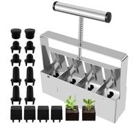 Jeenuuder Soil Blocker Handheld Soil Blocking Tool Handheld Seedling Incubator +Seed Pin for Seed Starting,Garden