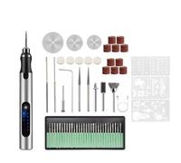Jeenuuder USB Rechargable Engraving Pen with 58Bits,DIY Engraving Tool Kit for Carving Wood Jewellery Glass Metal Plastic Easy Install Easy to Use