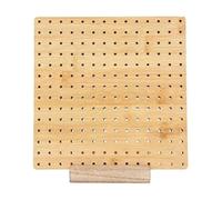 Jeenuuder Wood Crochet Blocking Board Kit Woven Board with Stainless Steel Rod Pins for Knitting Granny Squares Crochet Board Crafting, 20cm