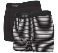 Jeep - 2 Pairs Mens Soft Natural Bamboo Fibres Comfy Fitted Trunks - Black Fur - Size Large