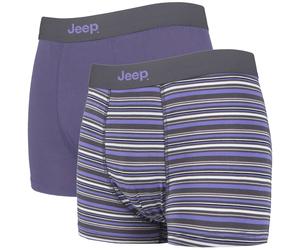 Jeep - 2 Pairs Mens Soft Natural Bamboo Fibres Comfy Fitted Trunks - Purple - Size X-Large