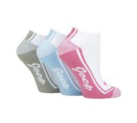 Jeep 3 Pack Ladies Performance Trainer Socks | Outdoor Cushioned Low Cut Socks - 4-8 UK - White