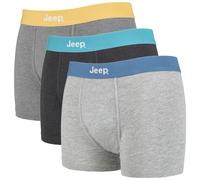 Jeep - 3 Pairs Mens Cotton Rich Blend Everyday Fitted Brief Trunks - Charcoal - Size Large