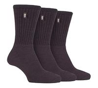 Jeep 3 Pairs Mens Vintage Cotton Cushioned Socks for Hiking Boots | Natural Fibre Hosiery | Extra Padding | Trekking Footwear | Multi Pair Value Set | Long Distance Trailwear