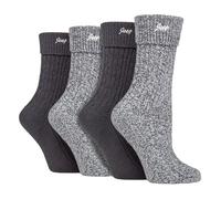 Jeep 4 Pack Ladies Soft Polyester Walking & Outdoor Boot Socks for Hiking
