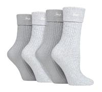 Jeep 4 Pack Ladies Soft Polyester Walking & Outdoor Boot Socks for Hiking | Trekking Footwear | Multi Pair Value Set | Long Distance Trailwear | All Season Shoe Layer | Casual Footwear Accessory