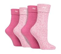 Jeep 4 Pack Ladies Soft Polyester Walking & Outdoor Boot Socks for Hiking | Trekking Footwear | Multi Pair Value Set | Long Distance Trailwear | All Season Shoe Layer | Casual Footwear Accessory