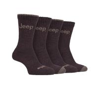 JEEP - 4 Pairs Mens Anti Blister Thick Cushioned Luxury Boot Socks for Hiking