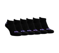 Jeep 6 Pack Ladies Cotton Cushioned Low Cut Sport Ankle Socks for Running - 4-8 UK - Black
