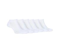Jeep 6 Pack Ladies Cotton Cushioned Low Cut Sport Ankle Socks for Running - 4-8 UK - White