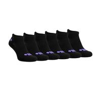 Jeep - 6 Pairs Ladies Performance Polyester Low Cut Ankle Length Trainer Gym Socks (4-8, Black)