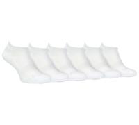 Jeep - 6 Pairs Ladies Performance Polyester Low Cut Ankle Length Trainer Gym Socks (4-8, White)