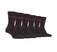 Jeep 6 Pairs Mens Luxury Cushioned Cotton Hiking Socks - Brown - Size UK 6-11