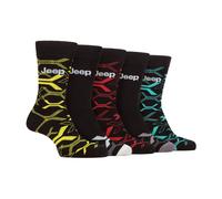 Jeep Breathable Mens Bamboo Socks: 5-Pack Everyday Leisure & Dress - Multicolour