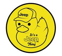Jeep Duck It's a Jeep Thing Sticker Screen Printed Round Vinyl Sticker 4" x 4"